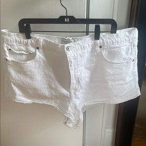 Women's White Denim Shorts
